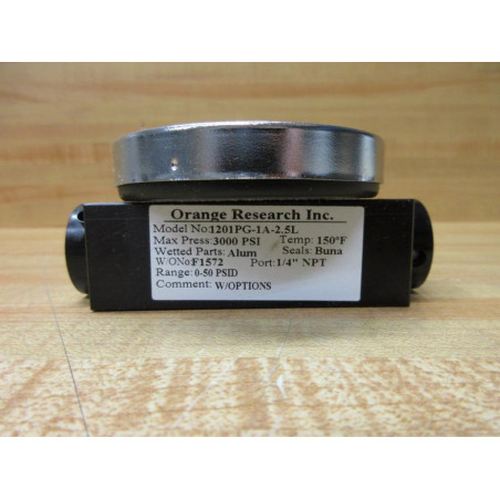 Orange Research 1201PG-1A-2.5L Differential Pressure Gauge