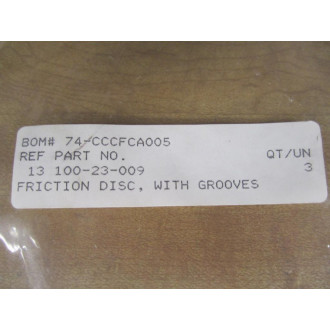 13 100-23-009 Friction Disc 13 10023009 (Pack of 3) - New No Box