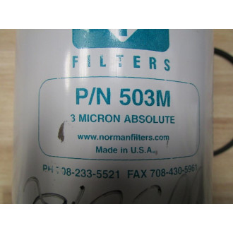 Norman Filter Company 503M Filter - New No Box