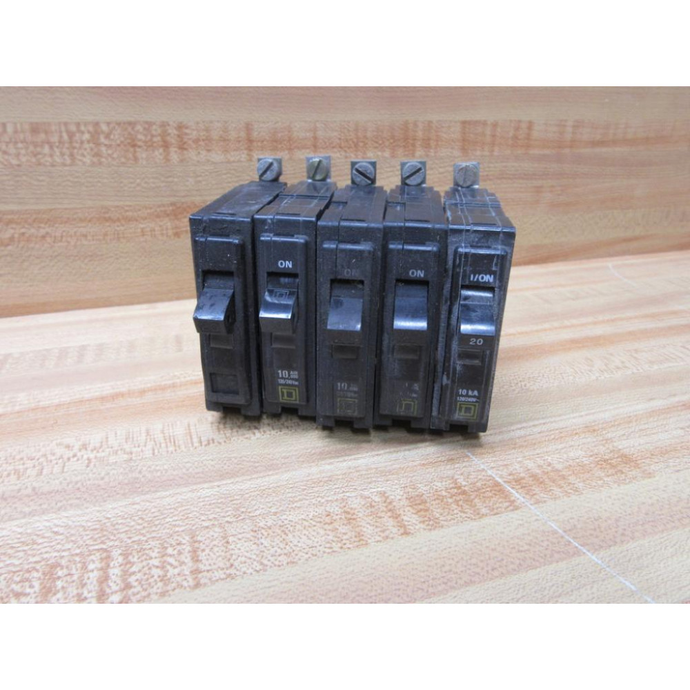 Square D QOB120 Circuit Breaker (Pack of 5) - Used