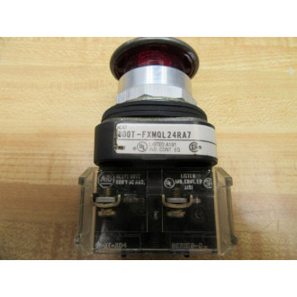 Allen Bradley 800T-FXMQL24RA7 Push Button W800T-XD4, 800T-XD1 - Used