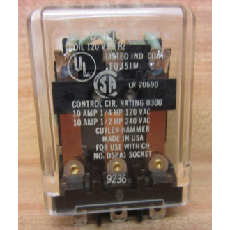 Cutler Hammer D5PR31A Relay - New No Box