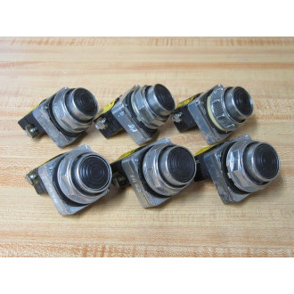 Rees 40001-001 Push Button PLGR-BLCK WContact (Pack of 6) - Used