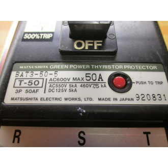 Matsushita BAT3-50-5 Circuit Breaker BAT3505 - Used