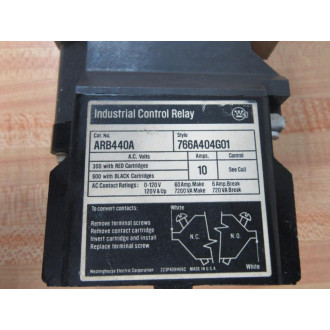 Westinghouse ARB440A Control Relay 766A404G01 - Used