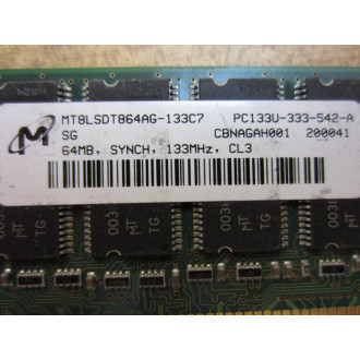 Micron MT8LSTD864AG-133C7 Memory Board PC133U-333-542-A - Used