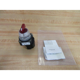 Allen Bradley 800T-16JX2KC1 Selector Switch Red Lever Knob