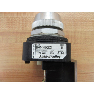 Allen Bradley 800T-16JX2KC1 Selector Switch Red Lever Knob