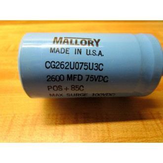 Mallory CG262U075U3C Capacitor - Used