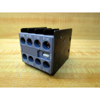 Siemens 3RH2911-1GA04 Aux. Switch 3RH29111GA04 - Used