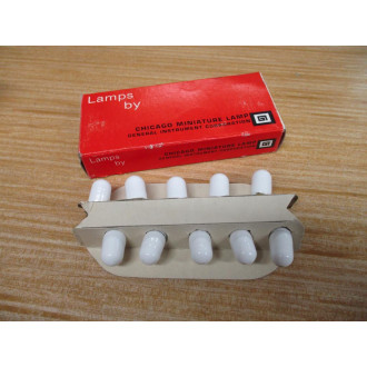 Chicago Miniature CM-44 Miniature Lamp Light Bulbs 44 White (Pack of 10)