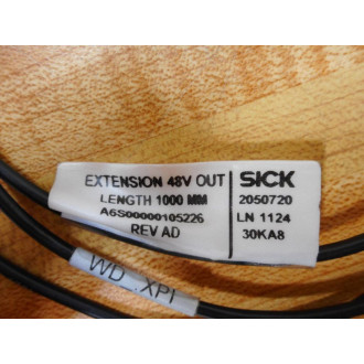 Sick 2050720 Extension Cable A6S00000105226 REV AD - New No Box