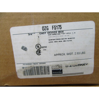 O-ZGedney OZG FS175 Cast Device Box OZGFS175