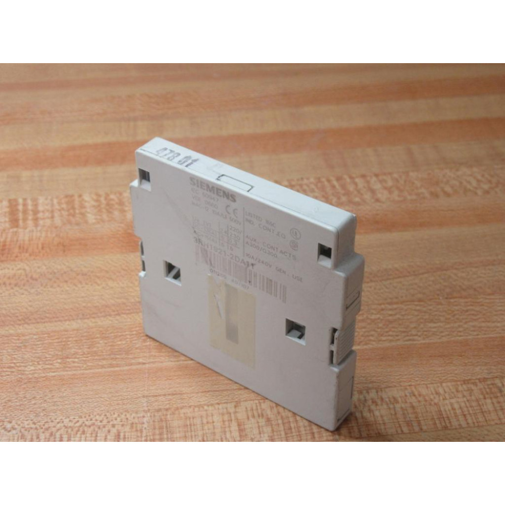Siemens 3RH1921-2DA11 Aux. Cage Clamp 3RH19212DA11 (Pack of 2) - Used