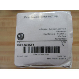 Allen Bradley 800T-N32KF4 Selector Switch 800TN32KF4 W800T-XA