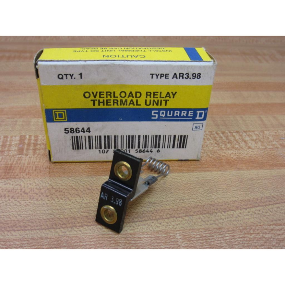 Square D AR3.98 Overload Relay Heater AR398 (Pack of 4)