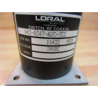 Loral 042-B347-A2C-7C2 Coaxial Switch 042B347A2C7C2 - New No Box