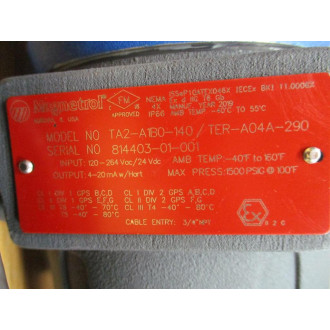 Magnetrol TA2-A1B0-140TER-A04A-290 Flow Meter - New No Box