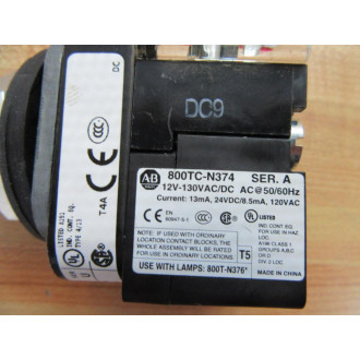 Allen Bradley 800T-QTH2W Button 800TQTH2W - New No Box