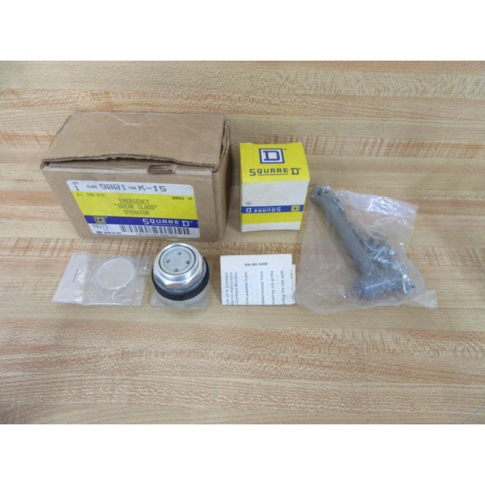 Schneider Square D 9001K-15 Break Glass Operator Missing Bezel & Plunger