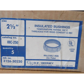 O-ZGedney IBC-250 2-12" Insulated Bushing IBC250 (Pack of 5)