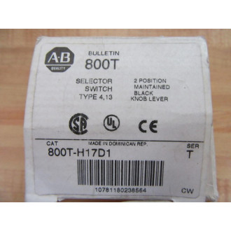 Allen Bradley 800T-H17D1 Selector Switch 800TH17D1