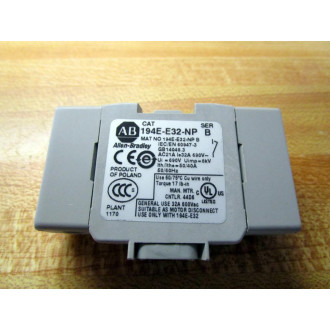 Allen Bradley 194E-E32-NP Switch Accessory 194EE32NP