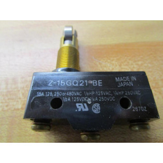 Omron Z-15GQ21 BE Limit Switch WRoller Z15GQ21BE - New No Box