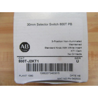 Allen Bradley 800T-J2KT1 Operator Selector Switch W800T-XA