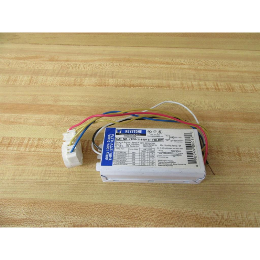 Keystone KTEB-218-UV-TP-DW Electronic Ballast KTEB218UVTPDW - New No Box