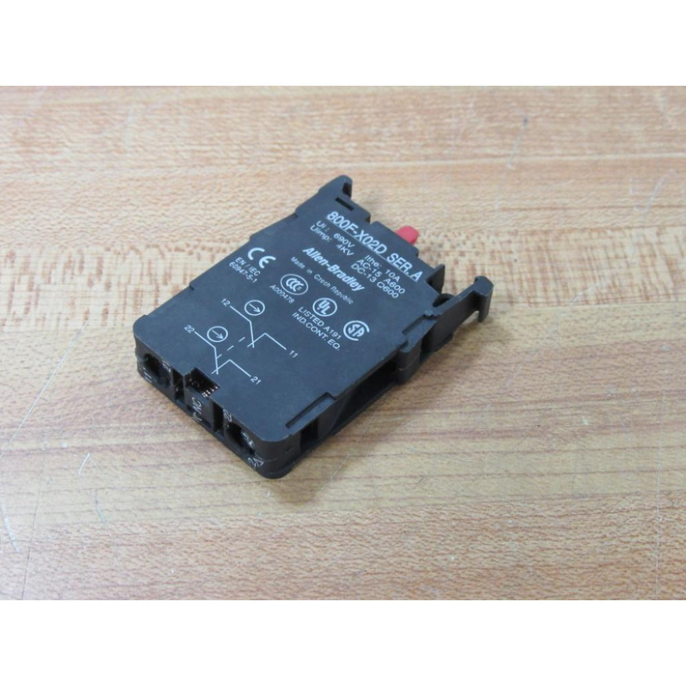 Allen Bradley 800F-X02D Contact Block 800FX02D - New No Box