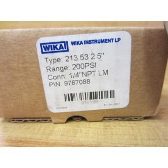Wika 9767088 Liquid Filled Pressure Gauge 213.53-9767088
