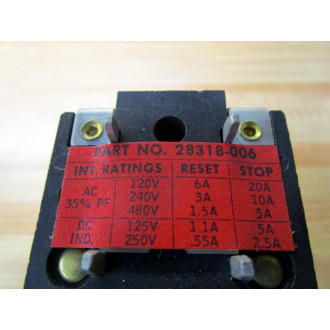 Hubbell 28318-006 Pushbutton Insert 28318006