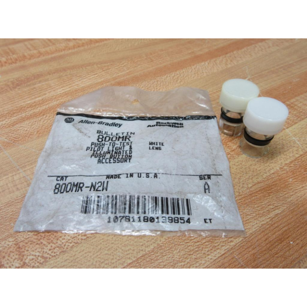 Allen Bradley 800MR-N2W White Button 800MRN2W (Pack of 2)