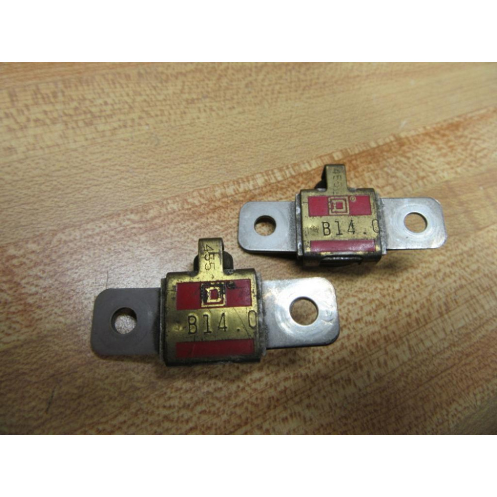 Square D B14 Overload Heater Element B14.0 WO Terminal Covers (Pack of 2) - Used