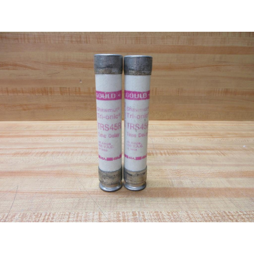Gould Shawmut Ferraz TRS45R Fuse Cross Ref 4YZN1 (Pack of 2) - New No Box