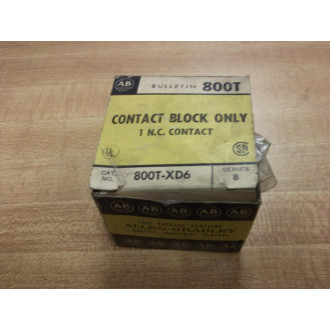 Allen Bradley 800T-XD6 Contact Block 800TXD6 wBolts & Clip