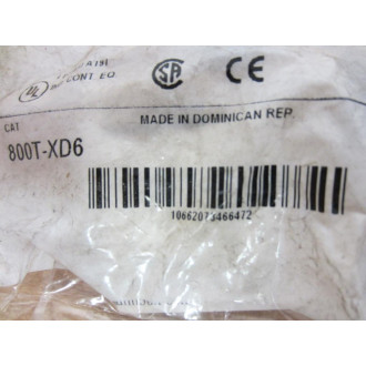 Allen Bradley 800T-XD6 Contact Block 800TXD6 wBolts & Clip