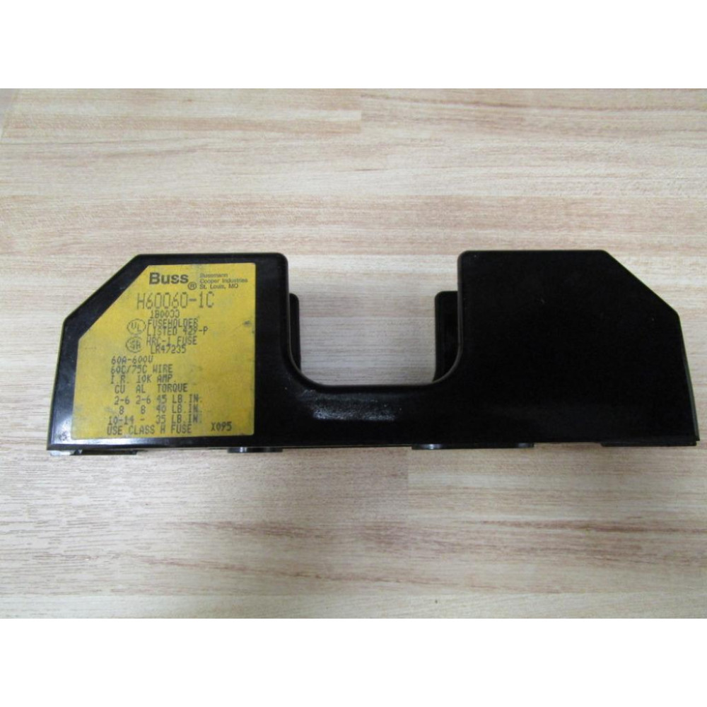Bussmann H60060-1C H600601C Fuse Holder Thick Base - Used