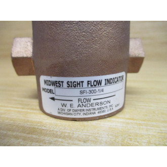 W.E. Anderson SFI-300-14 Midwest Sight Flow Indicator SFI30014 - New No Box