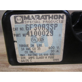 Marathon 6F30A3SP 4100029 Fuse Block - New No Box