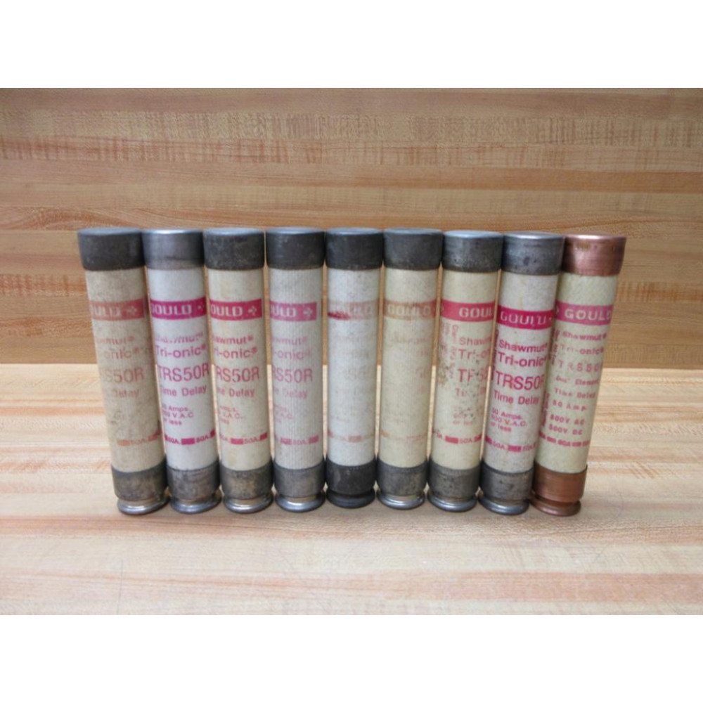 Gould Shawmut Ferraz Mersen TRS50R Fuse Cross Ref 4YZN2 (Pack of 3) - Used