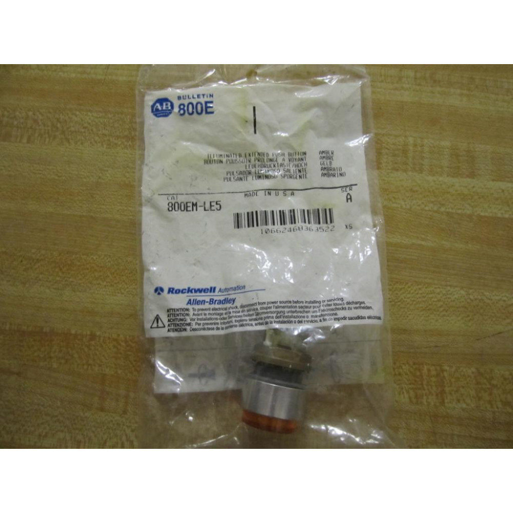 Allen Bradley 800EM-LE5 Amber Button 800EMLE5