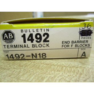 Allen Bradley 1492-N18 End Barrier 1492N18 (Pack of 50)