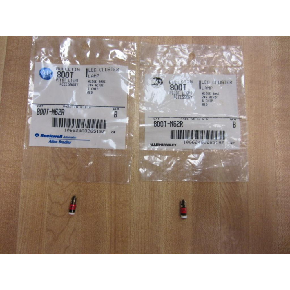 Allen Bradley 800T-N62R LED Cluster Lamp 800TN62R (Pack of 2)