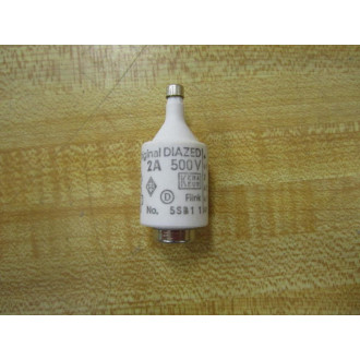 Original Diazed 5SB1 1 Fuse 2 Amp 500 Volt 5SB11 (Pack of 3) - New No Box