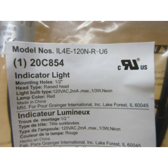 Grainger 20C854 Indicator Light IL4E-120N-R-U6 (Pack of 5)