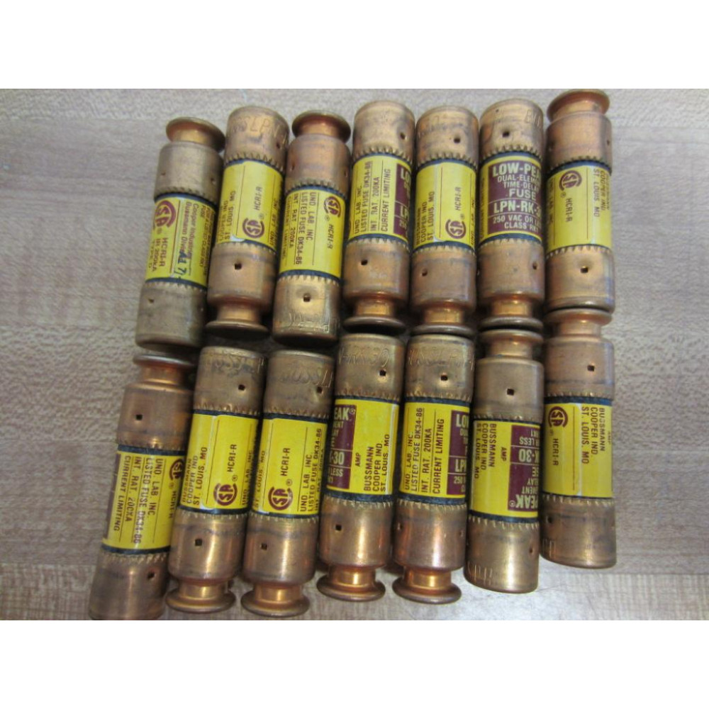 Bussmann LPN-RK-30 Fuse LPNRK30 (Pack of 14) - New No Box