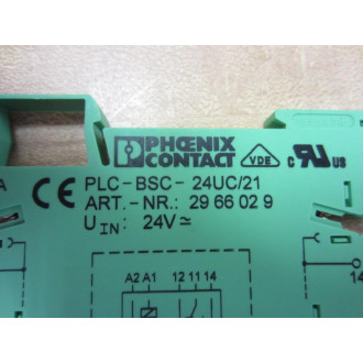 Phoenix Contact PLC-BSC-24UC21 Block 2966029 (Pack of 4) - New No Box