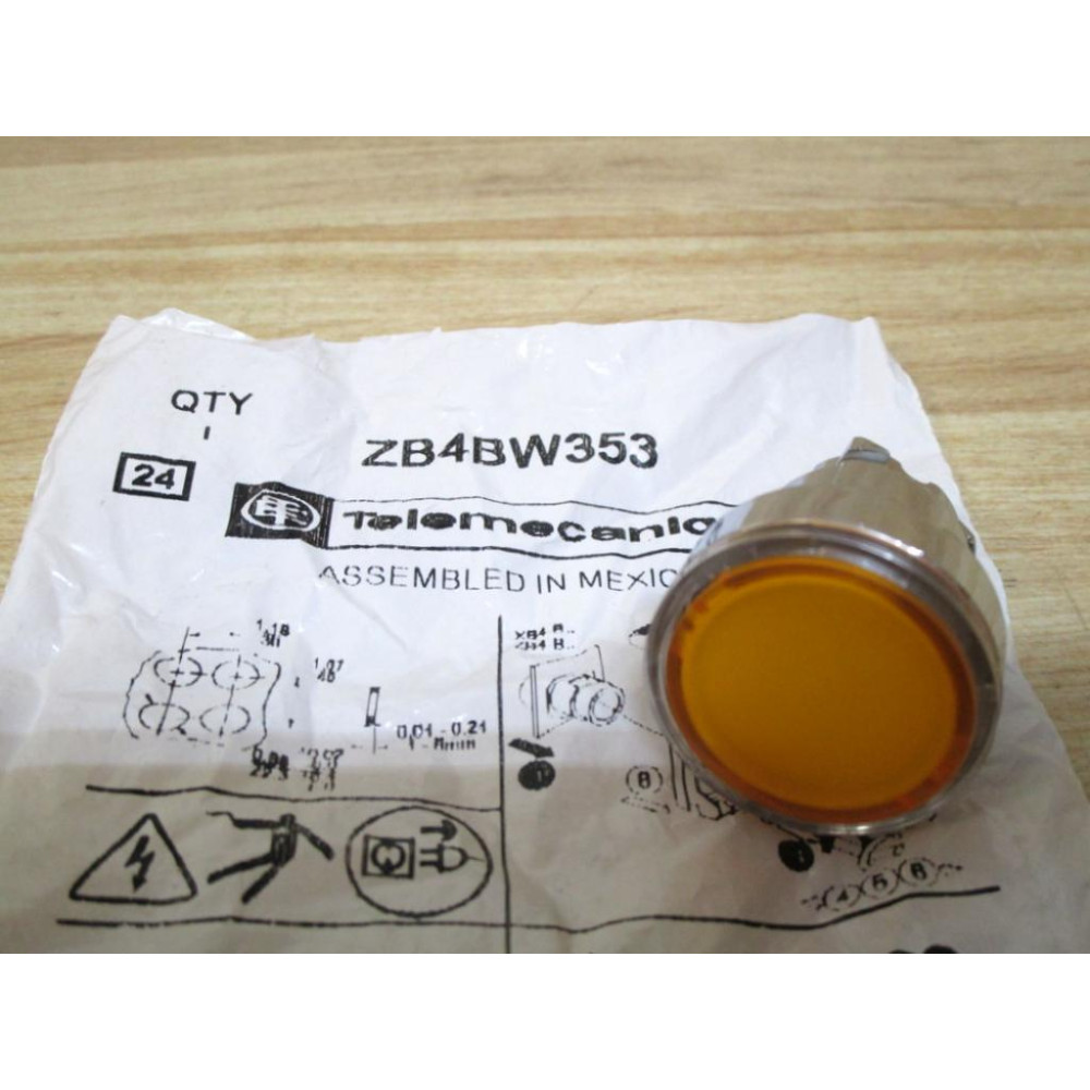 Telemecanique ZB4-BW353 Amber Button ZB4BW353 088982